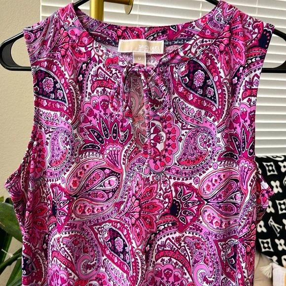 MICHAEL Michael Kors Paisley Shift Sleeveless Dress Size M - Picture 2 of 5